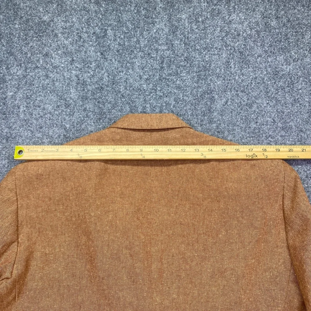 Stafford Signature Mens 46 Short‎ Classic Fit Linen Cotton Sport Coat Tan Brown